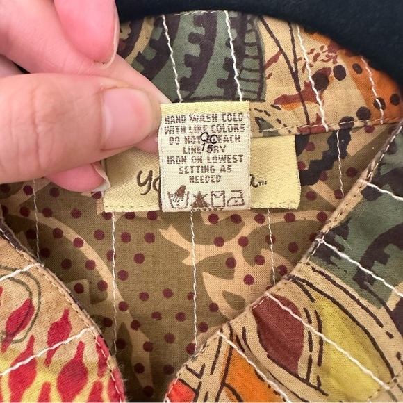 Vintage Youtopia Tribal Boho Jacket Tapestry Y2K Size Small 100% Cotton - Picture 5 of 10